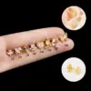 oly-5e0c57ad0a06692411a6b59eb377c8ae Wholesale 1 Piece Copper Zircon Ear Cartilage Rings & Studs Heart Shape Butterfly Waterproof Non Tarnish Surgical Steel