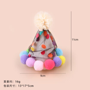 B34113 black wave dot cap / Free size