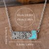 Wholesale Square turquoise boot necklace