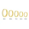 New Ear Buckle Korean Simple Row Zircon Earrings Female Round Small Copper Ear Nails