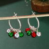 Wholesale Colorful Christmas bell earrings