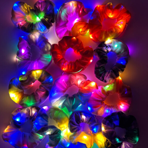 Wholesale LED large intestine hair ring 13 colors