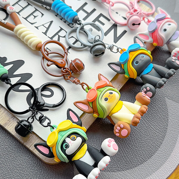 Wholesale Jinnew original German cat series pilot cartoon key chain pendant tide play car key chain gift