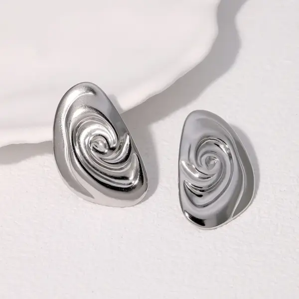 PVD Coated Real Gold Plated 18K Gold Conch 304 Stainless Steel Vintage Style Modern Style Simple Style Waterproof Non Tarnish Ear Studs