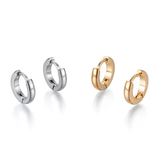 Simple Style Geometric Polishing Stainless Steel No Inlaid Stainless Steel Earrings