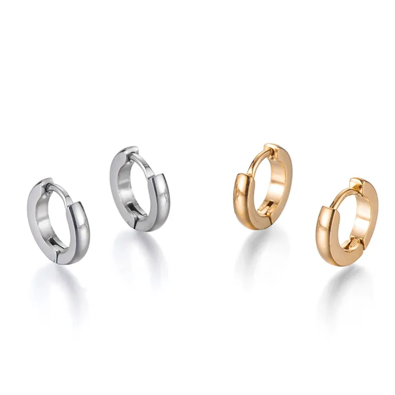 Wholesale Simple Style Geometric lishing Stainless Steel No Inlaid Stainless Steel Earrings