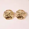 1 Pair Elegant Retro Sector Square Rhombus 304 Stainless Steel Imitation Gold Electroplating Ear Studs