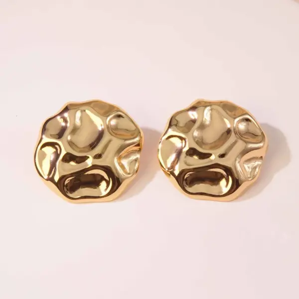 1 Pair Elegant Retro Sector Square Rhombus 304 Stainless Steel Imitation Gold Electroplating Ear Studs
