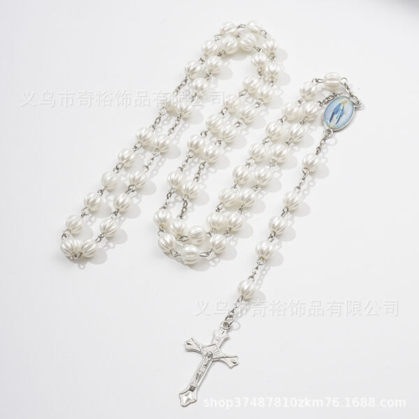 Wholesale Pumpkin Bead Necklace Cross Rosary