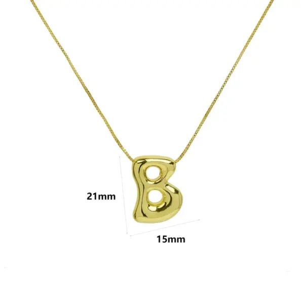 Wholesale Copper 18K Gold Plated Simple Style Letter Plating Pendant Necklace