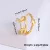 Copper Geometric Water Plating Zircon 18K Gold Plated IG Style Elegant Gold Ear Cuffs