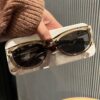 Wholesale British Cherry Koko Olive Green Cat-Eye Sunglasses for Women Showing Small Faces and Concave Shape Sunshade Street Style Sunglasses