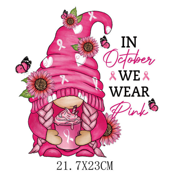 Wholesale Pink Ribbon Heat Transfer Printing Pattern UV DTF Ready to Press Transfers Wraps