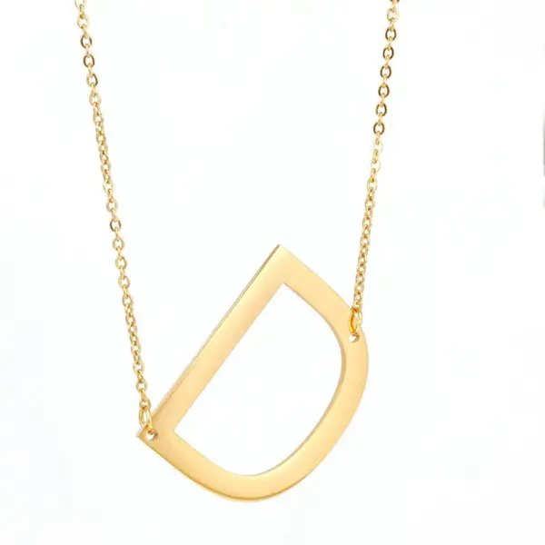 Wholesale Jewelry Fashion Letter 304 Stainless Steel 18K Gold Plated Plating Stainless Steel Necklaces