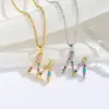 Wholesale Water Plating Vacuum Plating 18K Gold Plated Geometric Letter Flower Titanium Steel Modern Style Sweet Classic Style Titanium Steel Pendant Necklace