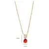 Wholesale PVD Coated 18K Gold Plated Water Droplets 201 Stainless Steel 304 Simple Style Waterproof Non Tarnish Pendant Necklace