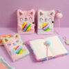 Wholesale Unzip Plush Notebook A5 Diary with Lock