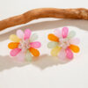 oly-5e6f9a2cdd82181b32d35496dd118747 Wholesale sweet color resin petals flower earrings