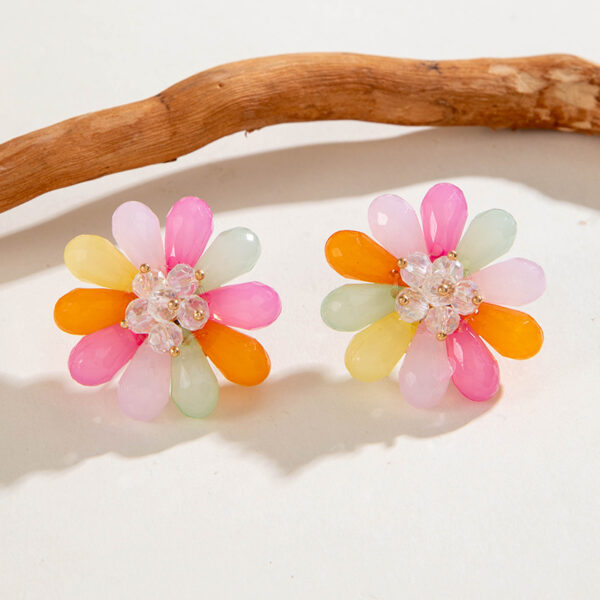 oly-5e6f9a2cdd82181b32d35496dd118747 Wholesale sweet color resin petals flower earrings