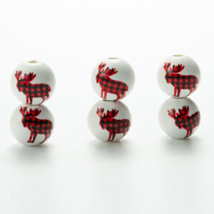 Elk with white background and red black lattice / 16MM