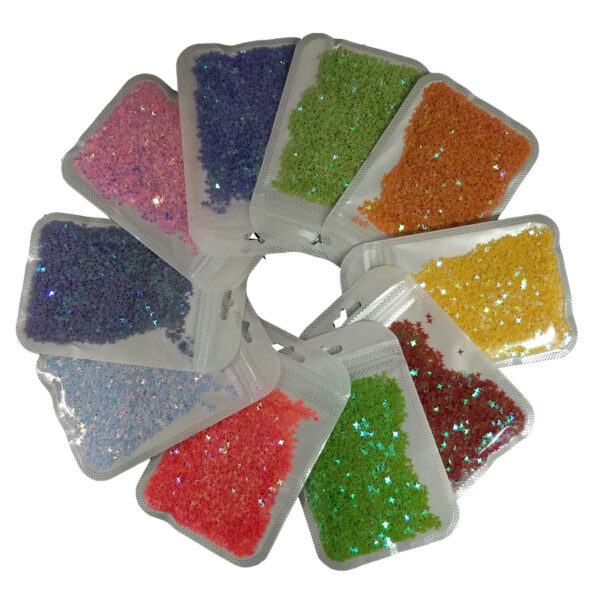 oly-5e73338f53c09be9c8ca058abee354bc Wholesale Yaleduo 4mm Four-Corner Cross Star Manicure Eye Make Ziplock Bag Sequins DIY 10g Small Package Sequin Jewelry