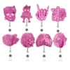 Wholesale Pink Halloween Series Skull Finger Heart Brain Lung Telescopic Rotating Easy Pull Badge Clip Easy Pull Buckle