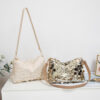 oly-5e7a3ece76ce71e59d05fdeed3e8485a Wholesale 2025 New Foreign Trade Cross-Border Simple Lightweight Bag Women's Textured Sequin Armpit Bag Single Shoulder Crossbody Bag Mobile Phone Bag