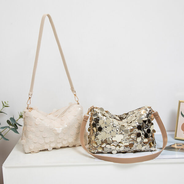 oly-5e7a3ece76ce71e59d05fdeed3e8485a Wholesale 2025 New Foreign Trade Cross-Border Simple Lightweight Bag Women's Textured Sequin Armpit Bag Single Shoulder Crossbody Bag Mobile Phone Bag