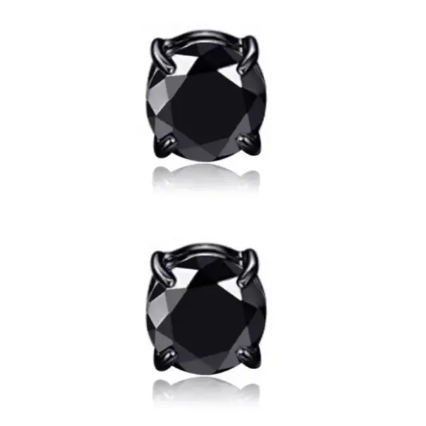 Simple Style Round Titanium Steel Inlay Zircon Ear Clips 1 Piece