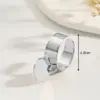 PVD Coated 14K Gold Plated Solid Color 304 Stainless Steel Simple Style Classic Style Waterproof Non Tarnish Charm Rings