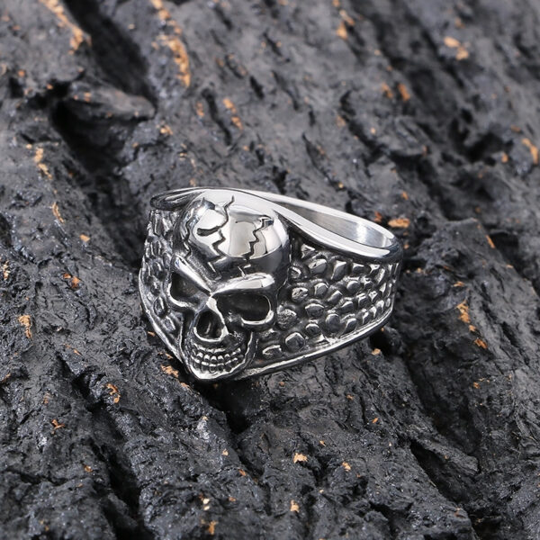 oly-5e8db799864a2848b7e8c2a2a76d633e Wholesale Personalized Retro Trendy Men's Ghost Head Ring Hip-Hop Punk Style Skull Stainless Steel Men's Ring