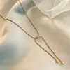 Wholesale 304 Stainless Steel Solid Color PVD Coated 18K Real Gold Plated Elegant Simple Style Waterproof Non Tarnish Plating Bracelets Necklace