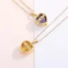 304 Stainless Steel Letter PVD Coated Birthstone 18K Real Gold Plated Fashion MAMA Waterproof Non Tarnish Plating Inlay Cable Chain Pendant Necklace