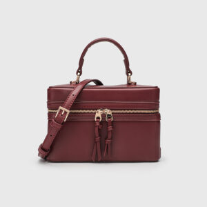 pure leather wine red