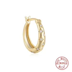 Single Gold # 3 (11MM) / 925 Silver