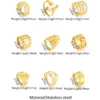 Wholesale Fashion Personality Niche Chain Hollow Flower Love Design Retro High-grade Titanium Steel Ring
