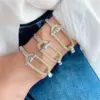 Wholesale Jewelry Vintage Style Classic Style Geometric Copper Zircon Mixed Metal Rings Bracelets