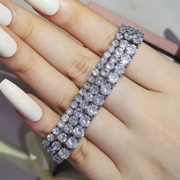 Wholesale Fashion Geometric Copper Plating Zircon Bracelets 1 Piece