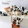 Wholesale new cow flower plush design double-sided pillow cover a generation of hair home sofa cushion cover without core