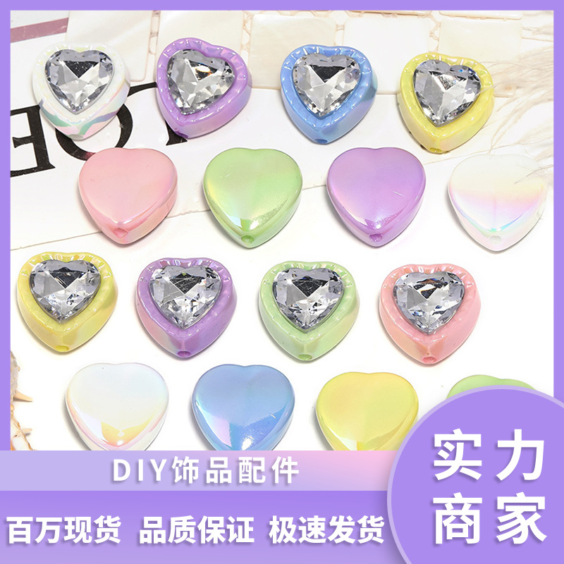 Wholesale Electroplated Heart Beads