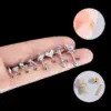 316 Stainless Steel Copper Zircon Heart Shape Ear Studs For Women'S