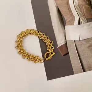 13 [Ae167] Watch Chain Bracelet / Gold