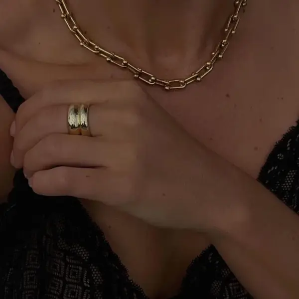 Wholesale 304 Stainless Steel 18K Gold Plated IG Style Simple Style Commute Plating Solid Color Rings