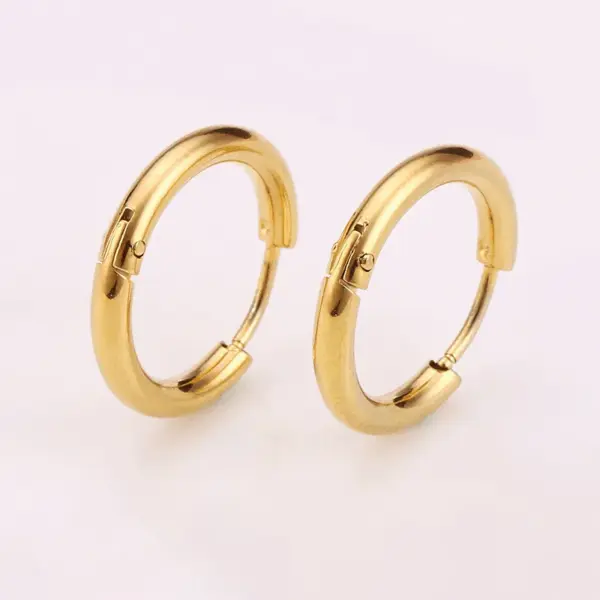 Simple Style Solid Color Stainless Steel Plating Earrings 1 Piece