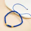 Simple Style Solid Color Natural Stone Rope Handmade Knitting Drawstring Bracelets
