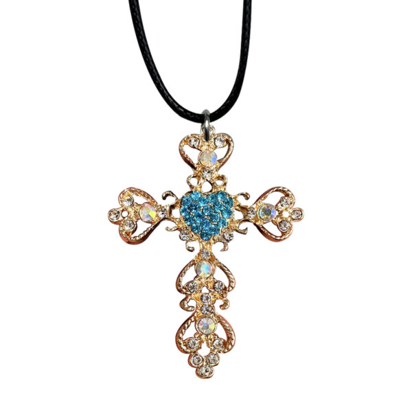 oly-5ec2d2545a6c30477f2eed44d3291d59 Wholesale Diamond-embedded love Cross Car Rearview Mirror decorative pendant alloy cross exquisite