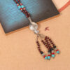 Wholesale Bohemian wooden long sweater chain cotton and linen aessories