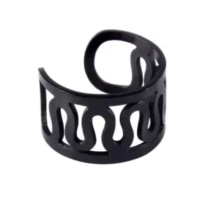 Black Wave Pattern Ear Clip