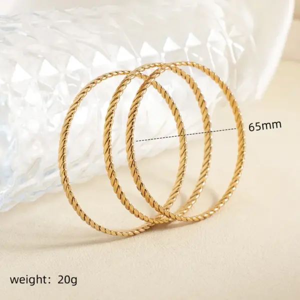 Wholesale Punk Simple Style Round 304 Stainless Steel Plain Bracelet In Bulk