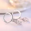 Wholesale Fashion Flower Copper Plating Inlay Zircon Drop Earrings 1 Pair
